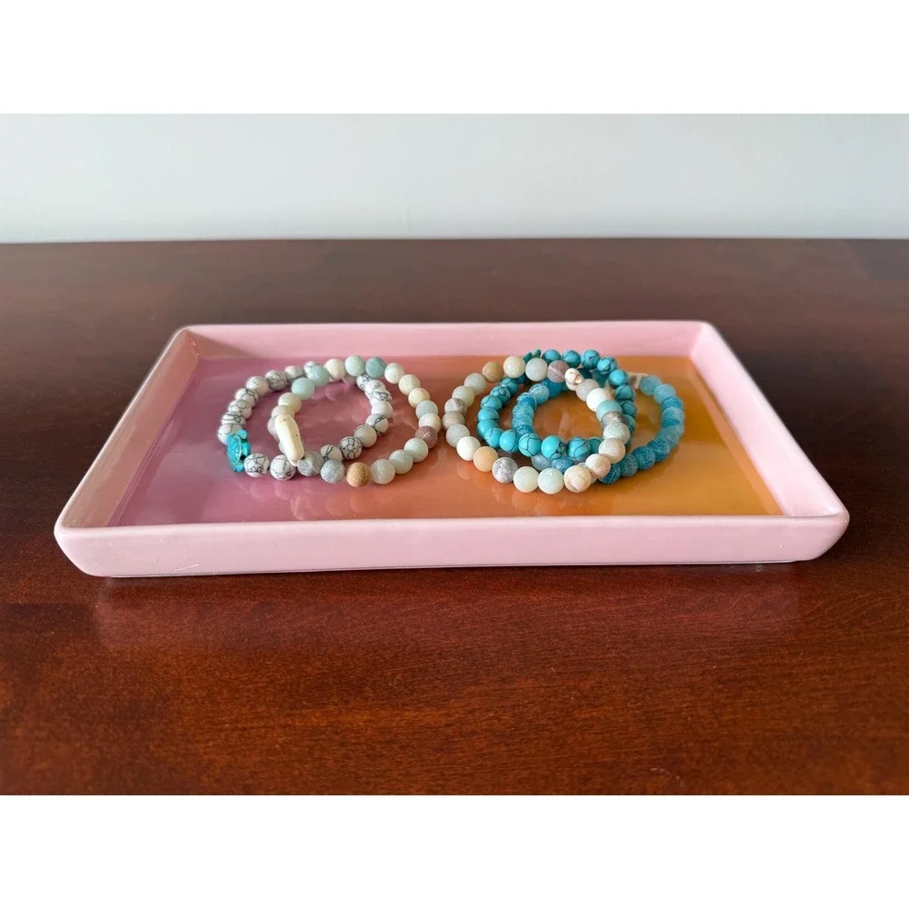 Ombré‎ Sunset Trinket Tray: 9x5 inch Decorative Tray